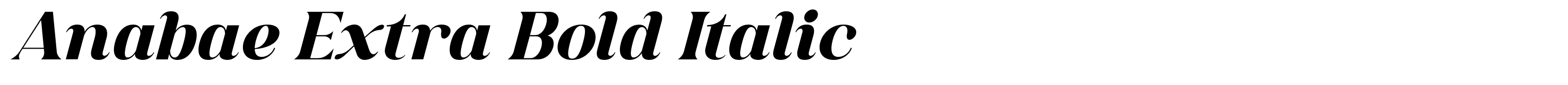 Anabae Extra Bold Italic